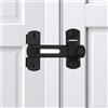 Ymapinc Serrature a scatto per porta interna, serratura a 180 gradi e chiavistelli scorrevoli per la privacy, bagno, esterno, garage, finestra, in acciaio inox nero