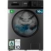 Cecotec Lavatrice Carica Frontale 10 Kg Bolero Dresscode 10410 Inverter Steel A. 1950W, 1400 giri/min Regolabile, 16 Programmi, Motore Inverter Plus, Bassi Consumi, Vapore, Sterilizzazione Indumenti