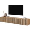 LBSIGN Mobile TV Sospeso Listellato 175 Cm Rovere E Nero Astra