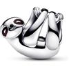 PANDORA Ciondolo Moments a forma di bradipo in argento Sterling con smalto marrone e nero