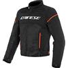 Dainese Air Frame D1 Tex Jacket, Giacca Moto Estiva, Nero/Bianco/Rosso Fluo, 58