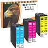 LOSMANN D&C 6x Cartuccia d'inchiostro Compatibili per Epson 502 XL per Epson Home XP-5100 XP-5105 XP-5115 XP-5150 XP-5155 Workforce WF-2885 WF-2860 WF-2865 WF-2880 (2 Ciano 2 Magenta 2 Giallo)