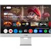 ASUS ZenScreen MS27UC Monitor 27, Ultra HD IPS (3840x2160), HDMI, DisplayPort, Hub USB, Compatibile con Google TV e con lo Streaming, 99% sRGB, Argento