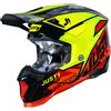 Just1 Casco Moto Cross Enduro Just1 J40 Shooter Camo Rosso Nero