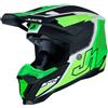 Just1 Casco Moto Cross Enduro Just1 J40 Shooter Flash Verde Bianco