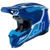 Just1 Casco Moto Cross Enduro Just1 J40 Shooter Flash Blu Bianco