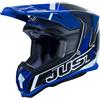 Just1 Casco Moto Cross Enduro in Carbonio Just1 J22 Carbon Fluo Bl
