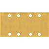 Bosch Professional 10x Carte abrasive Expert C470 con 8 fori (per Legno duro, Vernice su legno, 93x186 mm, Grana 320, accessorio Levigatrice orbitale)