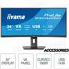 IIYAMA XCB3494WQSU-B1 - Monitor Curvo Prolite 34 Pollici FULL HD 0.4ms Flicker Free Speaker Blue Light - Has (150mm) - IIYAMA