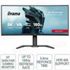IIYAMA GCB3484WQSU-B1 - RED EAGLE™ Monitor 34 Pollici Curvo 1500R Ultra Wide UWQHD 3440x1440 120Hz Freesync™ Premium Pro PBP