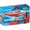 PLAYMOBIL Sports & Action 70744, Motoscafo con Motore subacqueo, Galleggiante, dai 4 Anni