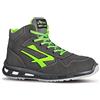 U POWER SCARPE ANTINFORTUNISTICA 'HUMMER' N. 44-1064233 - Tomaia in pelle nabuk naturale, soffietto in nylon imbottito