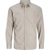 JACK & JONES Jjjoe-Maglietta LS Plain Camicia Casual, Pure Cashmere, S Uomo