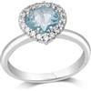 LUXURY MILANO Anello sofia in argento con pietra azzurra
