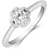 LUXURY MILANO Anello sofia in argento con zircone bianco