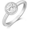 LUXURY MILANO Anello sofia in argento con zircone bianco