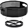 Dewocke Portaspezie Girevole Nero, 22,5x6,5cm 360° Lazy Susan Piatto Girevole in Plastica, Porta Spezie Organizer per Cucina, Vassoio Portaoggetti Girevole, Organizer Girevole per Spezie,Frutta, Snack