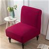 Highdi Jacquard Fodera Copripoltrona Senza Braccioli Elasticizzato, Copridivano Coprisedie Accent con Schienale 1 Posto Lavabili Removibili Coprisedia per Sala da Pranzo Soggiorno (Rosso Borgogna)