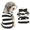 Ranphy Polo a righe per cuccioli di cane di taglia piccola e media, maglietta Yorkie Chihuahua, abbigliamento estivo primaverile per gatti, camicia a maniche corte, nera, L