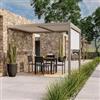 DEGHI Pergola con tetto a lamelle 3x3 m in alluminio tortora - Enea