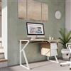 DEGHI Scrivania 120x60 cm top effetto rovere sussex con cassetti e ripiano tastiera scorrevole - Apta