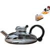 Generic Innovessa - Teiera con filtro Sereno, 590 ml, set da tè riscaldabile, teiera Zahra Magic rimovibile, teiera in vetro con infusori, per tè sfuso e teiera da stregoneria (grigio fumo)