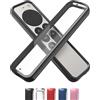 TotalMount Custodia Air Rim per telecomandi Apple TV - Cover sottile e ibrida nera perimetrale e custodia posteriore trasparente con protezione definitiva contro le cadute