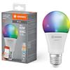 LEDVANCE Lampada LED SMART+ WIFI, smerigliata, 9W, 806lm, forma classica a goccia con attacco E27, luce colorata e luce bianca, controllo tramite app o vocale, durata fino a 20.000 ore