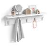 Mobili Fiver, Appendiabiti da parete, Rachele, da 80 cm, Bianco Opaco, Appendiabiti moderno per Bagno, Camera, Ingresso, Made in Italy