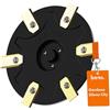 BEOS Piatto portacoltelli beos Tuning per 6 lame - Gardena Sileno City | Disco da taglio rinforzato con fibra di vetro - Ø 142 mm - Prodotto in Germania