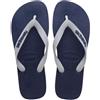 Havaianas - Top Logo Pop Up, Infradito Comode, Eleganti E Versatili, Basate Sul Modello Top, Strisce Con Logo Appariscente, Suola Antiscivolo, Unisex Adulti, Sand Grey, 43/44 EU