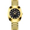 RORIOS Orologio da Polso Coppia Acciaio Inossidabile Oro Orologio Quarzo da Uomo Donna Orologi Semplice Diamanti Orologio Luminoso Analogico Nero A