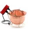 NuovaFac Cuoca Automatica - Paiolo in rame elettrico liscio per polenta base tonda 4L - 5W