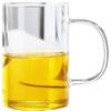 Swtgaah Tazza trasparente in vetro per la separazione dell'acqua e tè, 500/350 ml, tazza da tè in vetro borosilicato, set da 3 pezzi, bicchieri da vista montagna (500 ml)