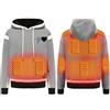 KHIRVWL 2024 Offerte Lampo del Giorno Gilet Riscaldato Pile Polare Leggero Gilet Unisex Felpa Ampia con Cappuccio e Tasca a Maniche Lunghe in Velluto Ispessito Riscaldato a Nove Zone Casual per Adulti