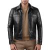WOXIHUAN Giacca Ecopelle Uomo Giacca a Vento Leggero Giubbino Casual Autunnale Bomber Giubbotto Vintage Nero XXL