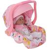 HTI Seggiolino Auto per Bambole HTI BabyBoo | Sedia da Trasporto Confortevole | Seggiolino Auto per Bambole con Spazio di Archiviazione | Cintura Integrata Adatta per Bambole fino a 45cm | Carrozzine, Pas