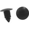 A ABSOPRO Rivetti 11mm Foro 21mm Testa Plastica Nero (Set di 20)