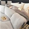 ZTGL Piumino Plaid Pile di Sherpa, Trapunta Matrimoniale Invernale Caldo, Coperta Pelosa per Divano/Letto Singolo/Matrimoniale, Coperta di Microfibra Calda e Morbida,Gray a,150x200cm(2kg)