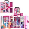 Barbie - Armadio dei Sogni, playset largo 60cm con 15 aree per riporre gli accessori, include specchio, scivolo per biancheria e 35 outifit per creare 400 look, giocattolo per bambini, 3+ anni, HBV28