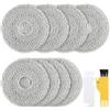 GlasFlength 8 Pezzi Panni per Roborock P10/P10Pro/P10S/P10SPro/V20/P20Pro/P10SPure, Lavabili e Riutilizzabili Panni Mop di Ricambio con 2 Pulito Spazzola Panni per Mopping in Microfibra