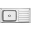 Apell PRONTA CONSEGNA - SPEDIZIONE IMMEDIATA Apell ID1001IRBC Lavello da Incasso 1 Vasca con Gocciolatoio a Destra 100 x 50 cm Acciaio Inox Spazzolato Serie Idea