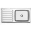 Apell PRONTA CONSEGNA - SPEDIZIONE IMMEDIATA Apell ID1001ILBC Lavello da Incasso 1 Vasca con Gocciolatoio a Sinistra 100 x 50 cm Acciaio Inox Spazzolato Serie Idea