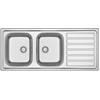 Apell PRONTA CONSEGNA - SPEDIZIONE IMMEDIATA Apell ID1162IRBC Lavello da Incasso 2 Vasche con Gocciolatoio a Destra 116 x 50 cm Acciaio Inox Spazzolato Serie Idea