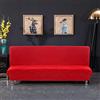 PETCUTE Copridivano Senza Braccioli Elastico copridivano per Divano Letto Senza braccioli Elasticizzato Rosso