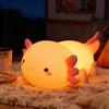 Amaredom Axolotl Lampada, Lampada per Bambini, Lampada Notturna in Silicone Dimmerabile, Lampada da Comodino a LED Ricaricabile con Timer di 20 Minuti e Controllo Touch per Bambini, Ragazze, Donne