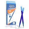 GutSache 14 ricariche in gel cancellabili, 0,7 mm, colore blu, compatibili con Pilot FriXion Ball & Clicker & Eberhard Faber, inchiostro termosensibile