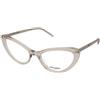 Saint Laurent SL 777 004 | Occhiali da Vista Graduati | Plastica | Cat Eye | Avorio, Trasparente | Adrialenti