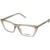 Saint Laurent SL 737 Mica Thin OPT 005 | Occhiali da Vista Graduati | Prova Online | Plastica | Cat Eye | Giallo, Trasparente | Adrialenti