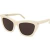 Saint Laurent SL 214 Kate 035 | Occhiali da Sole Graduati o Non Graduati | Metallo | Cat Eye | Avorio | Adrialenti
